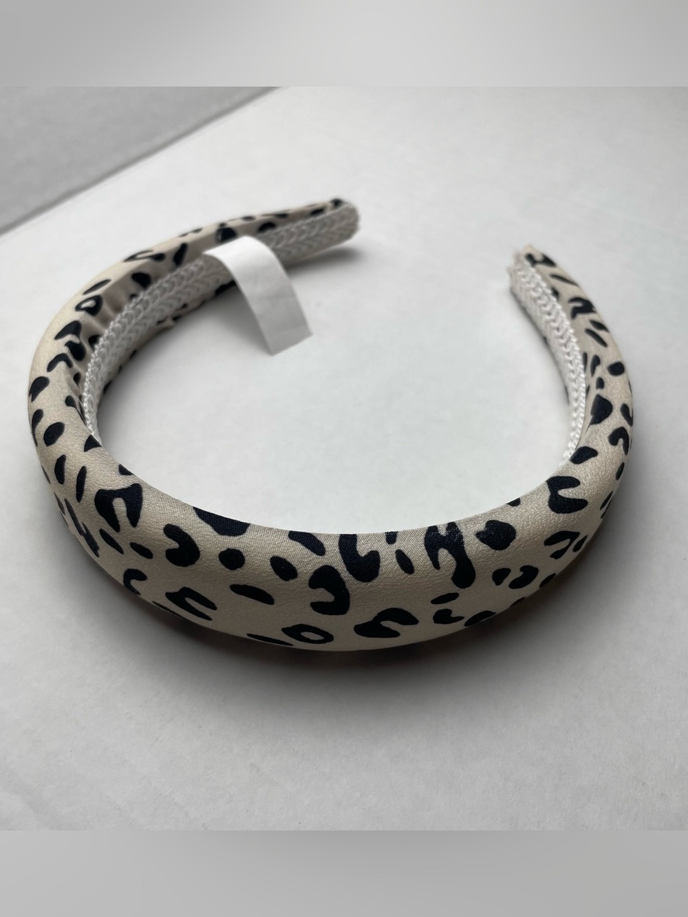 Claire’s Padded Headband Black Cream Leopard Print Pattern Casual Cosplay